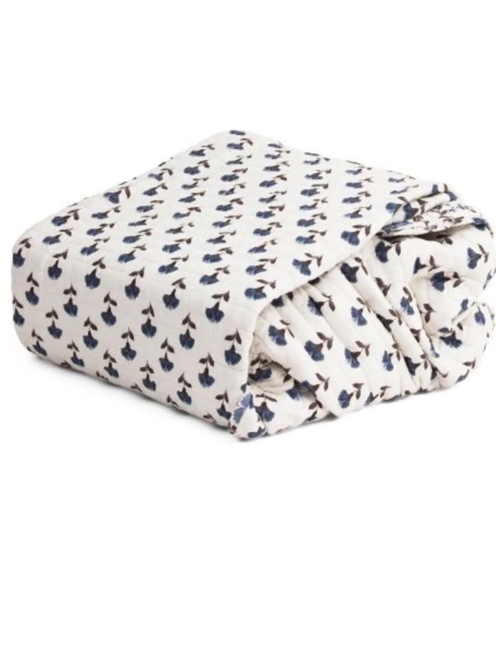 Rachel Zoe Blue Floral Cotton Reversible Quilt Set